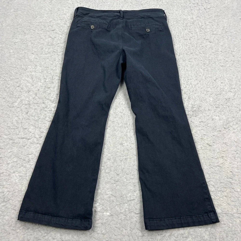 American Eagle Kick Boot Pants Women's 12 X-Short Dark Blue Cotton Twill Stretch